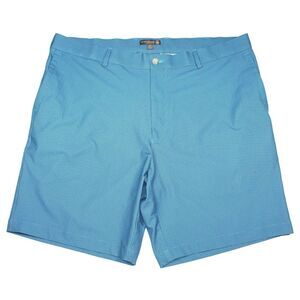 Peter Millar Crown Sport Blue Argyle Performance Golf Shorts MS18EB84 Mens Sz 38
